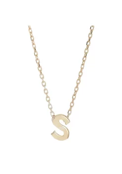 Buy 🎉 Adornia Intitial Necklace Yellow Gold Plated Vermeil .925 Sterling Silver ✨